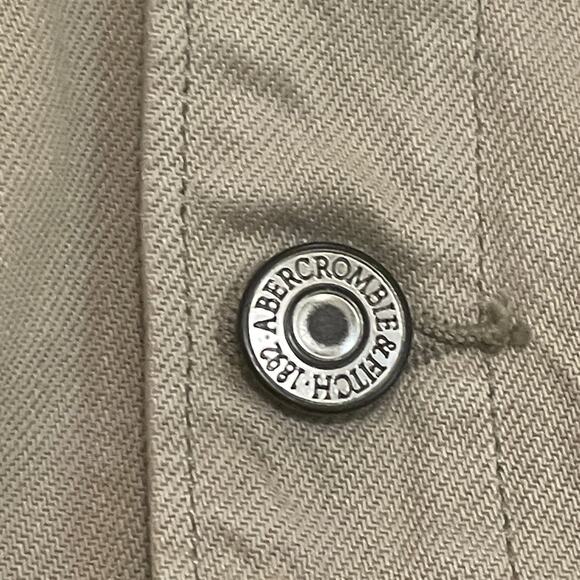 Abercrombie & Fitch L Tan Denim Utility Jumpsuit | Wide Leg Belt Cargo NWT $150 - Picture 7 of 11